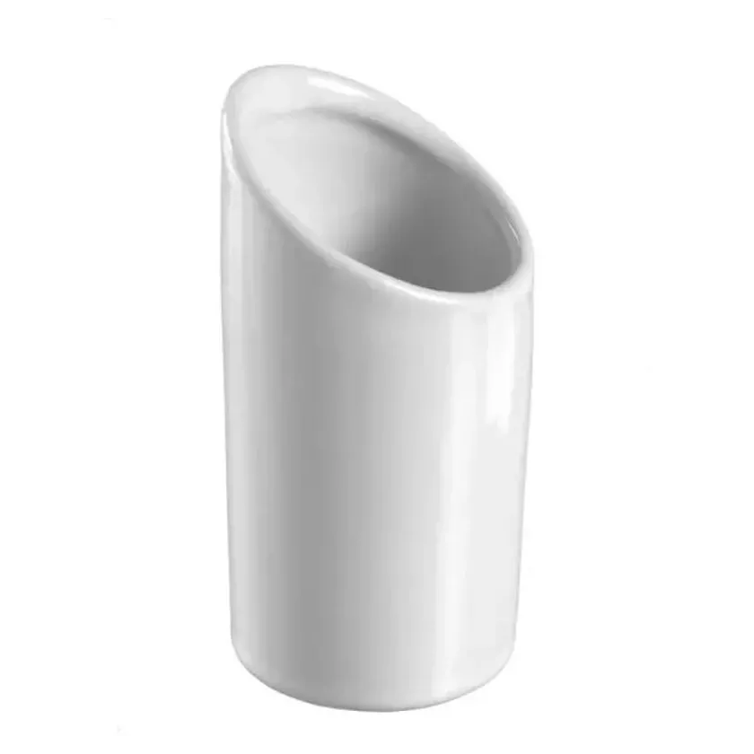 Verre amuse ceramique rond blanc diametre 44mm haut 82mm