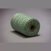 Ficelle cotton KC2 vert-blanc 200g