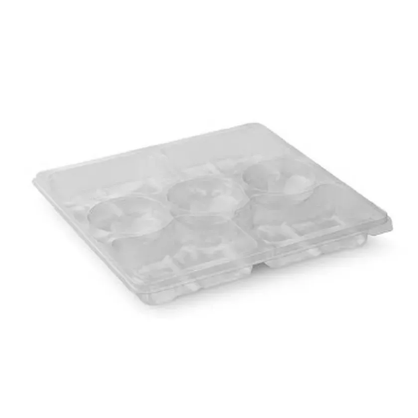 RPET ravier 250x250x33mm carre transparent 7 compartiments ZEN