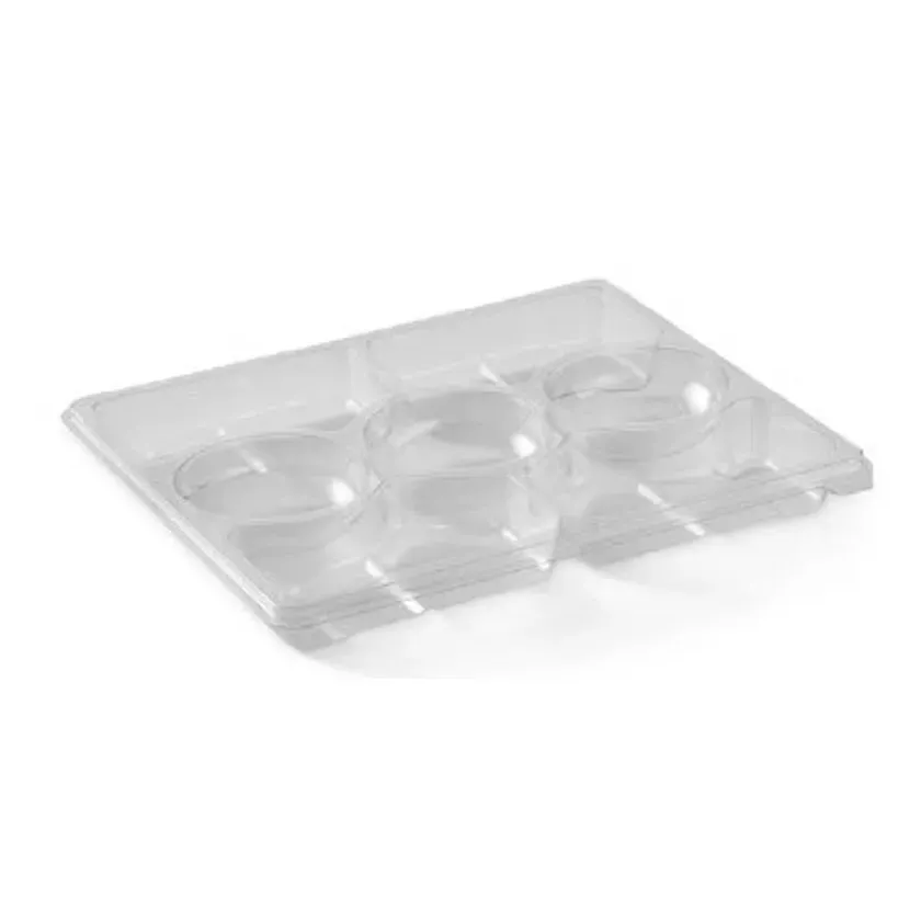 RPET ravier 320x250x33mm rectangulaire transparent 7 compartiments ZEN