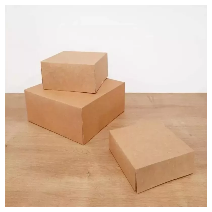 Boites de patisserie 13x13x5cm kraft brun