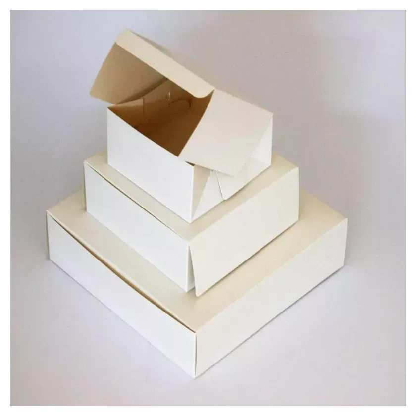 Boites de patisserie 21x21x8cm blanc