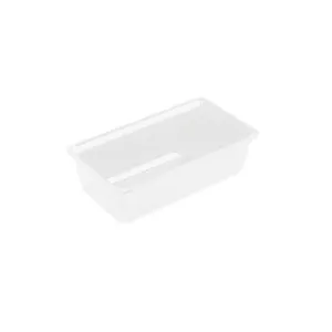 Saladier rectangulaire plexi blanc 215x155x85mm 1L