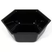 Saladier hexagonal plexi noir 245x75mm 2 litres
