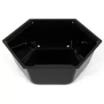 Saladier hexagonal plexi noir 245x75mm 2 litres