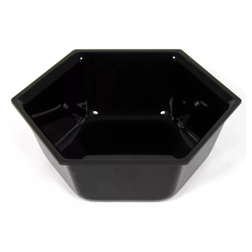Saladier hexagonal plexi noir 245x75mm 2 litres