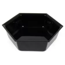 Saladier hexagonal plexi noir 310x75mm 3 litres