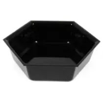 Saladier hexagonal plexi noir 310x75mm 3 litres