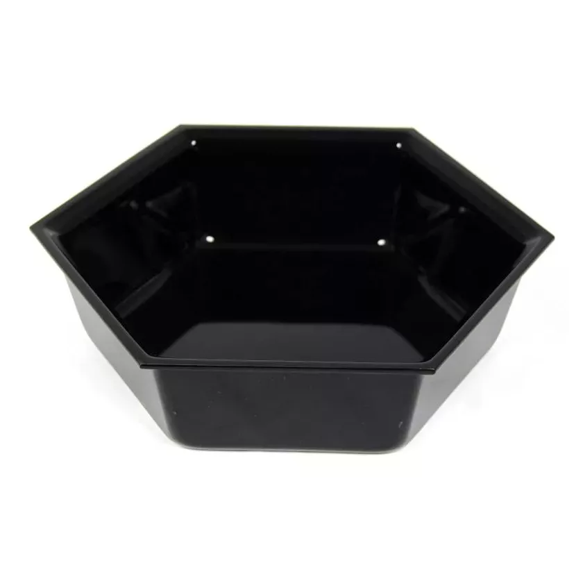 Saladier hexagonal plexi noir 310x75mm 3 litres