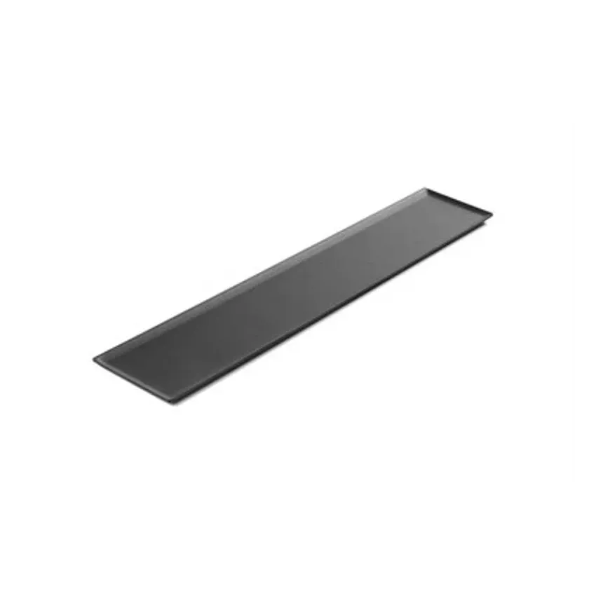 Plat de presentation plexi noir 600x105mm hauteur 3mm