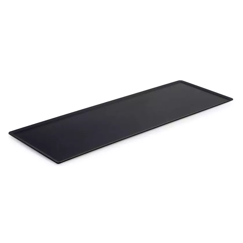 Plat de presentation plexi noir 600x150mm hauteur 3mm