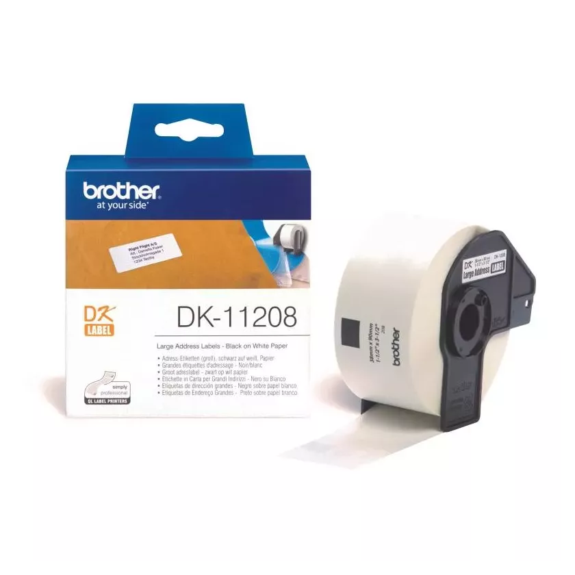 Etiquette d'adresse 38x90mm papier Brother DK11208