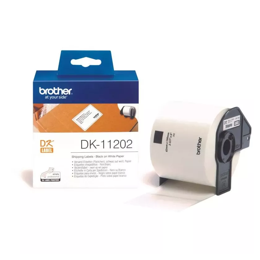 Etiquette d'adresse 62x100mm papier Brother DK11202