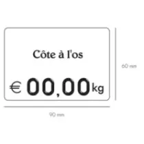 Etiquette sans pic 9x6cm avec texte sans cadre
