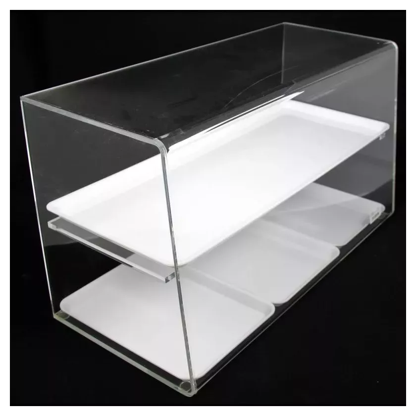 Display comptoir 78cm 2 etages avec 2 plats blancs