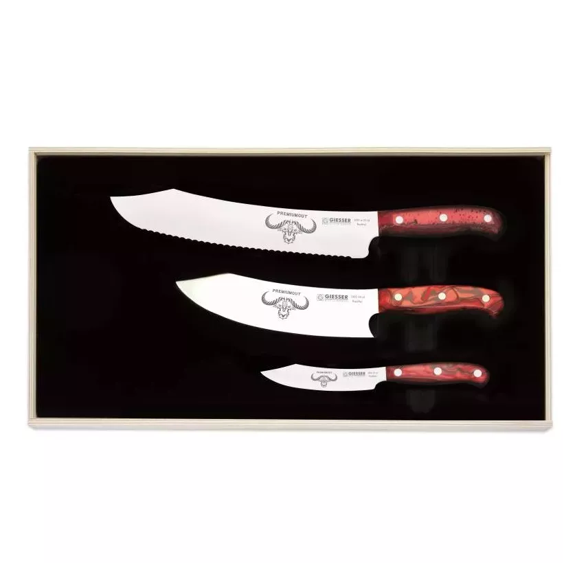 Set of 3 Red Diamond PremiumCut Giesser 1996.3