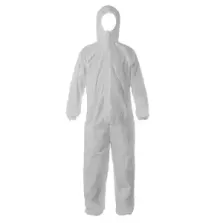 Combinaison jetable non-tissee blanche taille XL avec capuche
