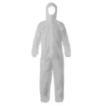 Combinaison jetable non-tissee blanche taille XL avec capuche