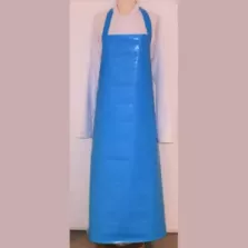 Tablier plastique PU bleu 120cm