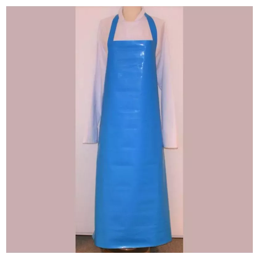 Tablier plastique PU bleu 120cm
