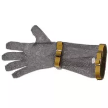 Gant protection 5 doigts poignet 15cm brun XXS