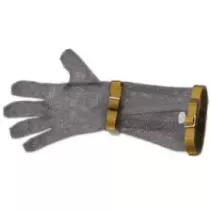 Gant protection 5 doigts poignet 15cm brun XXS
