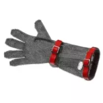 Gant protection Euroflex 5 doigts poignet 15cm rouge M