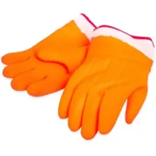 Gant congelateur PVC caoutchouc orange-blanc
