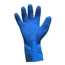 Gant pelleuse XL caoutchouc bleu taille 10