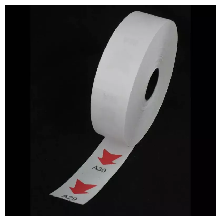 Tickets d'appel perfo blanc-rouge rouleau 2000 pieces