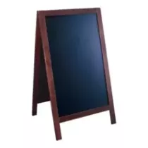 Panneau trottoir sandwich 115x65cm cadre brun ardoise noir