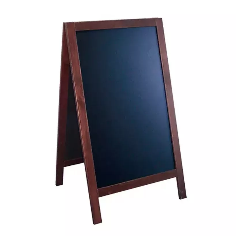 Panneau trottoir sandwich 115x65cm cadre brun ardoise noir