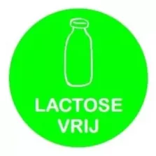 Autocollant sans lactose diametre 3cm fluo vert
