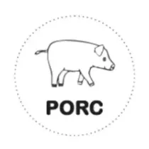 Autocollant porc diametre 3,5cm blanc et noir
