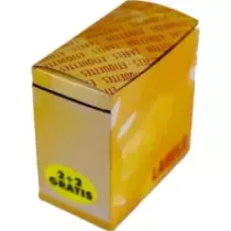 Autocollant 2+2 gratis 26x40mm ovale fluo jaune
