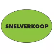 Autocollant vente rapide (snelverkoop) 26x40mm ovale fluo vert
