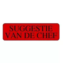 Autocollant suggestion du chef 15x50mm rectangle rouge