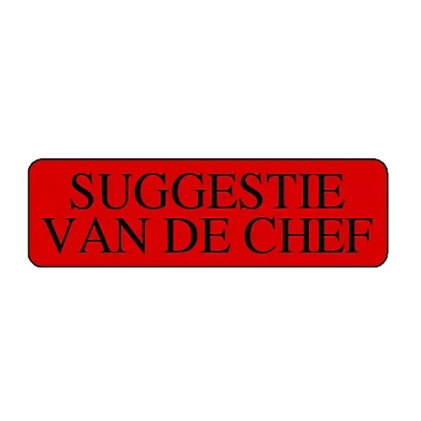 Autocollant suggestion du chef 15x50mm rectangle rouge