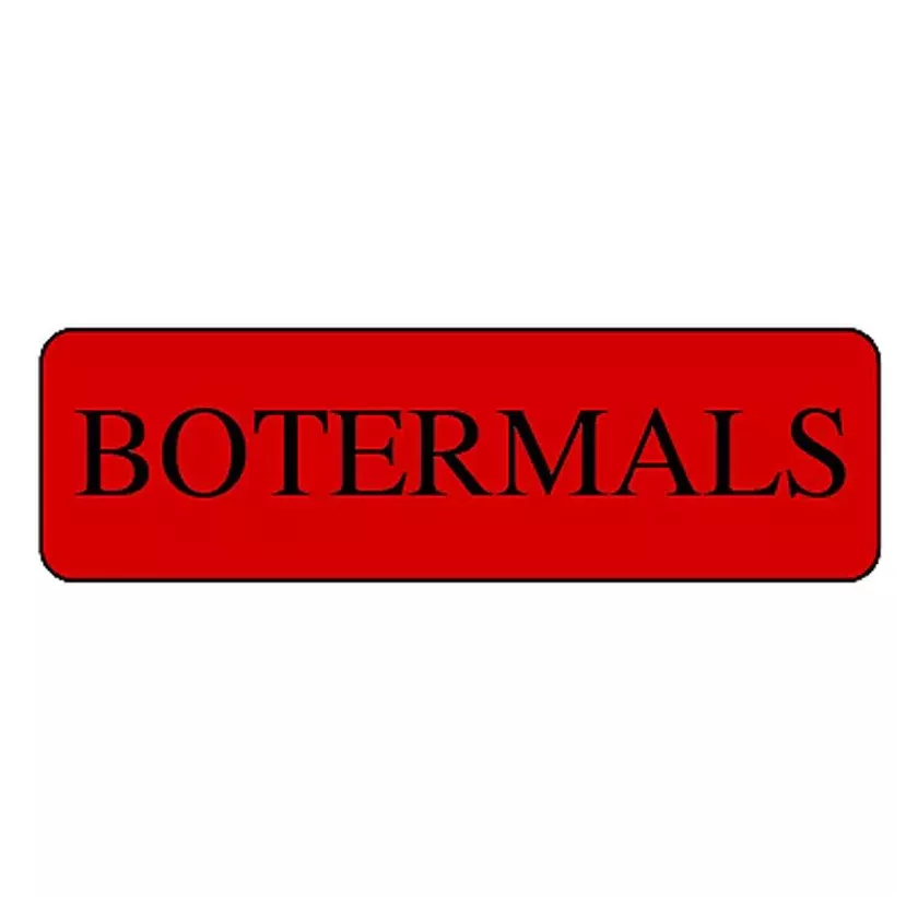 Autocollant tendre comme du beurre 15x50mm rectangle rouge