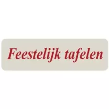 Autocollant table de fete 15x50mm rectangle gris