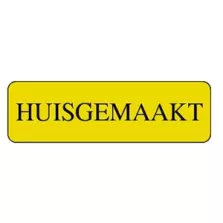 Autocollant huisgemaakt 15x50mm rectangle jaune