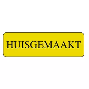 Autocollant huisgemaakt 15x50mm rectangle jaune