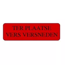 Autocollant decoupe sur place 15x50mm rectangle rouge