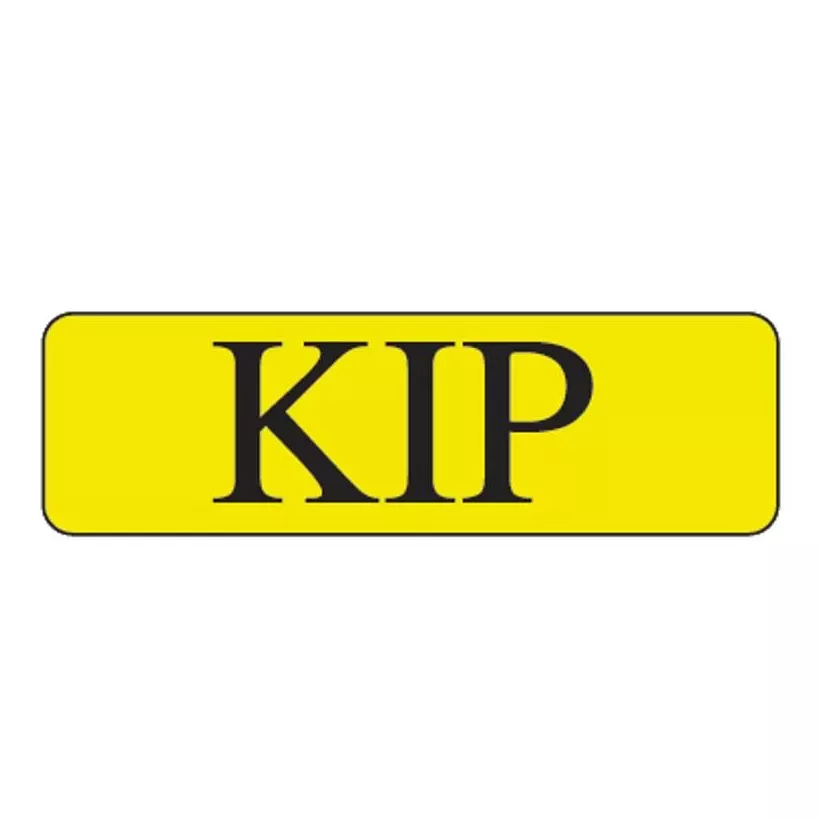 Autocollant poulet 15x50mm rectangle jaune