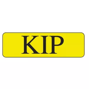 Autocollant poulet 15x50mm rectangle jaune