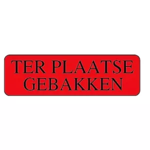 Autocollant cuit sur place bis 15x50mm rectangle rouge