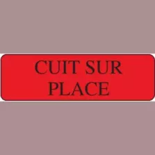 Autocollant cuit sur place 15x50mm rectangle rouge