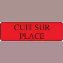 Autocollant cuit sur place 15x50mm rectangle rouge