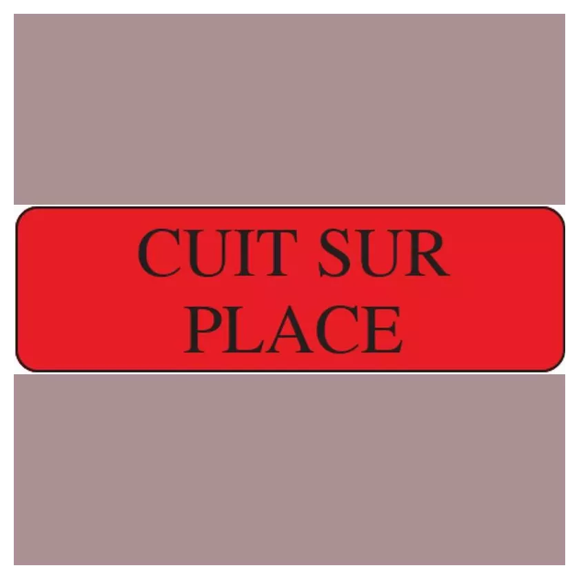 Autocollant cuit sur place 15x50mm rectangle rouge