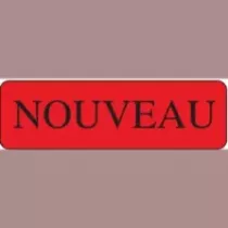Autocollant nouveau 15x50mm rectangle rouge